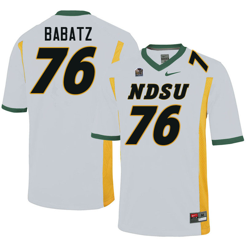 North Dakota State Bison #76 Ryan Babatz College Football Jerseys Stitched-White